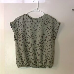 Elegant Leopard Print Women's Blouse cloth & stone